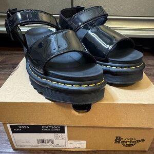 Dr. Martens Black Platform Sandals with Chunky Sole